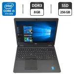 Ноутбук Dell Latitude E5550 / 15.6" (1920x1080) IPS / Intel Core i5-5300U (2 (4) ядра по 2.3 - 2.9 GHz) / 8 GB DDR3 / 256 GB SSD / Intel HD Graphics 5500 / WebCam б/в