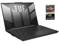 Ігровий ноутбук Asus TUF Gaming Advantage A16 FA617NS / 16" (1920x1200) IPS / AMD Ryzen 7 7735HS (8 (16) ядер по 3.2 - 4.75 GHz) / 16 GB DDR4 / 1000 GB SSD / AMD Radeon RX 7600S, 8 GB GDDR6, 128-bit / WebCam б/в