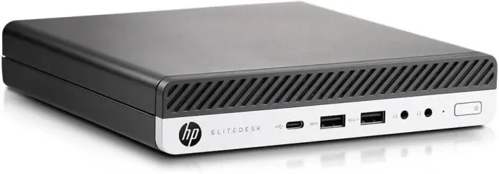 Неттоп HP EliteDesk 800 G4 Desktop Mini USFF / Intel Core i5-8500T (6 ядер по 2.1 - 3.5 GHz) / 8 GB DDR4 / 256 GB SSD NVMe / Intel UHD Graphics 630 / 35W б/в - зображення 3