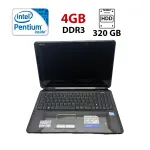 Ноутбук Asus K50 / 15.6" (1366x768) TN / Intel Pentium T4300 (2 ядра по 2.1 GHz) / 4 GB DDR3 / 320 GB HDD / Intel GMA 4500M Graphics / WebCam  б/в
