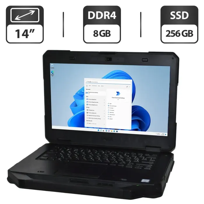 Захищений ноутбук Dell Latitude 5414 Rugged / 14" (1366x768) TN / Intel Core i3-6100U (2 (4) ядра по 2.3 GHz) / 8 GB DDR4 / 256 GB SSD / Intel HD Graphics 520 / WebCam / Windows 11 Pro б/в - зображення 1