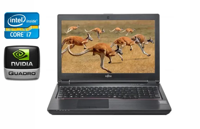 Мобільна робоча станція Б-клас Fujitsu Celsius H780 / 15.6" (1920x1080) IPS / Intel Core i7-8750H (6 (12) ядер по 2.2 - 4.1 GHz) / 32 GB DDR4 / 512 GB SSD / nVidia Quadro P600, 4 GB GDDR5, 128-bit / WebCam / HDMI / Windows 10 б/в - зображення 1