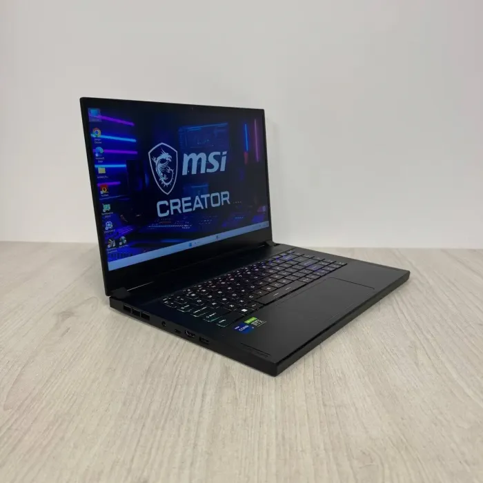 Ігровий ноутбук MSI Creator 15 A11UH / 15,6" (1920x1080) IPS / Intel Core i7-11800H (8 (16) ядер по 1,9 - 4,6 ГГц) / 16 ГБ DDR4 / 512 ГБ SSD / nVidia GeForce RTX 3080, 8 ГБ GDDR6, 256-біт / Веб-камера б/в - зображення 4