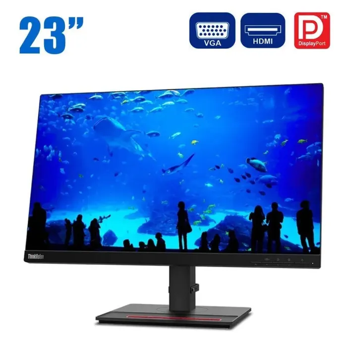 Монітор Lenovo ThinkVision T23i-10 / 23" (1920x1080) IPS / VGA, HDMI, DisplayPort, USB 3.0 б/в - зображення 1