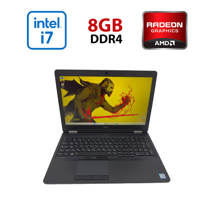 Ноутбук Dell Latitude 5570 / 15.6" (1920x1080) IPS / Intel Core i7-6820HQ (4 (8) ядра по 2.7 - 3.6 GHz) / 8 GB DDR4 / 256 GB SSD / AMD Radeon R7 M360, 2 GB GDDR3, 64-bit / WebCam б/в - зображення 1
