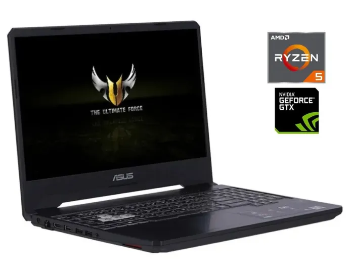 Ігровий ноутбук Asus TUF FX505D / 15.6" (1920x1080) IPS / AMD Ryzen 5 3550H (4 (8) ядра по 2.1 - 3.7 GHz) / 16 GB DDR4 / 512 GB SSD M.2 / nVidia GeForce GTX 1650, 4 GB GDDR5, 128-bit / WebCam / Win 11 Home б/в - зображення 1