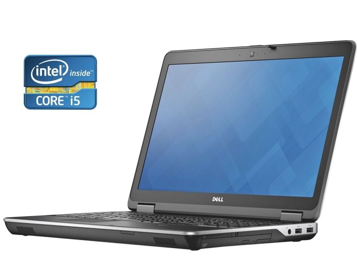 Ноутбук Б-клас Dell Latitude E6540 / 15.6" (1366x768) TN / Intel Core i5-4300M (2 (4) ядра по 2.6 - 3.3 GHz) / 8 GB DDR3 / 240 GB SSD / Intel HD Graphics 4600 / WebCam / DVD-RW б/в - зображення 1