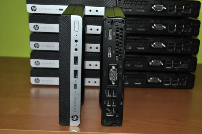 Неттоп HP EliteDesk 800 G3 Desktop Mini USFF / Intel Core i5-6500T (4 ядра по 2.5 - 3.1 GHz) / 8 GB DDR4 / 120 GB SSD / Intel UHD Graphics 630 / Windows 11 Pro / Блок живлення б/в - зображення 11