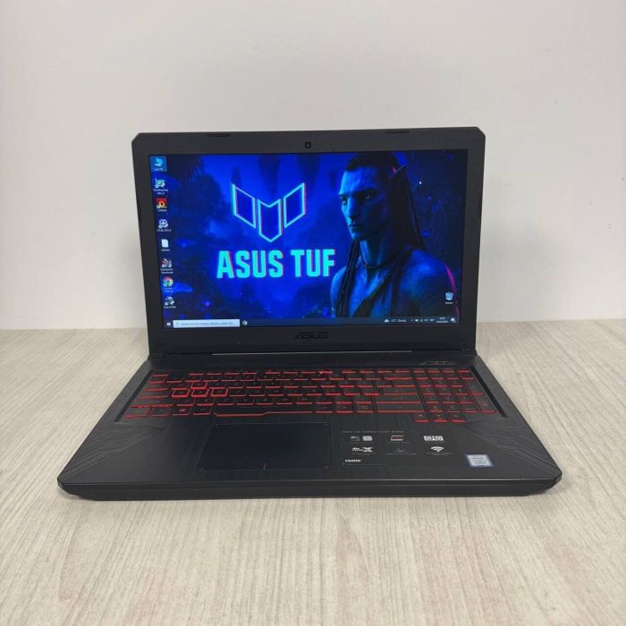 Ігровий ноутбук Б-класу Asus TUF Gaming / 17,3" (1920x1080) IPS / Intel Core i7-8750H (6 (12) ядер по 2,2 - 4,1 ГГц) / 8 ГБ DDR4 / 256 ГБ SSD / nVidia GeForce GTX 1060, 3 ГБ GDDR5, 192-біт / Веб-камера / HDMI б/в - зображення 2