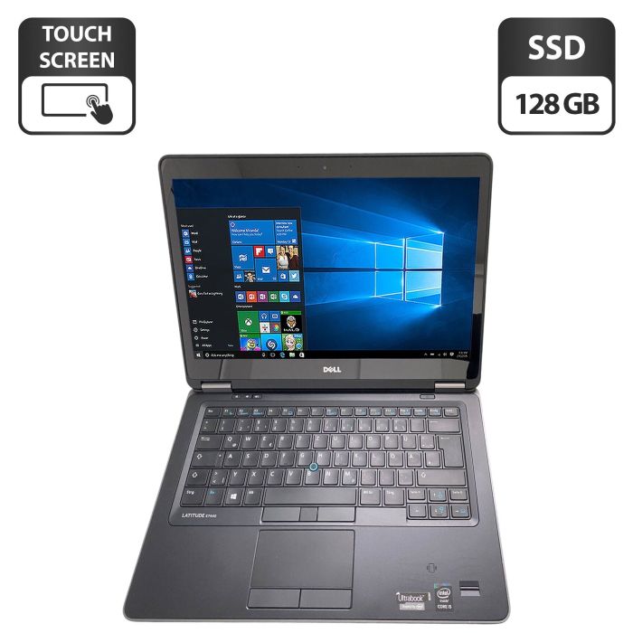 Ноутбук Б-клас Dell Latitude E7440 / 14" (1920x1080) TN Touch / Intel Core i5-4310U (2 (4) ядра по 2.0 - 3.0 GHz) / 8 GB DDR3 / 128 GB SSD / Intel HD Graphics 4400 / WebCam б/в - зображення 1
