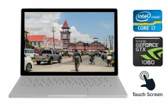 Ноутбук-трансформер Б-клас Microsoft Surface Book 2 / 15" (3240x2160) IPS Touch / Intel Core i7-8650U (4 (8) ядра по 1.9 - 4.2 GHz) / 16 GB DDR3 / 512 GB SSD / nVidia GeForce GTX 1060, 6 GB GDDR5, 192-bit / WebCam / USB Type-C б/в