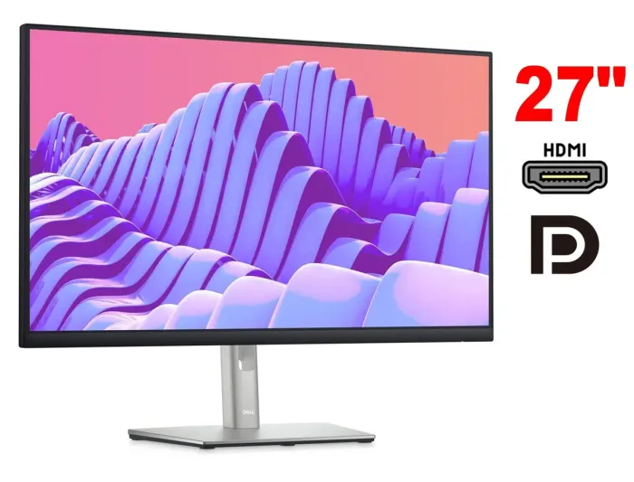 Монітор Dell P2722HE / 27" (1920x1080) IPS / 1x HDMI, 2x DisplayPort, 1x USB Type-C, 4x USB 3.2, 1x LAN (RJ-45) / VESA 100x100 / Pivot б/в - зображення 1