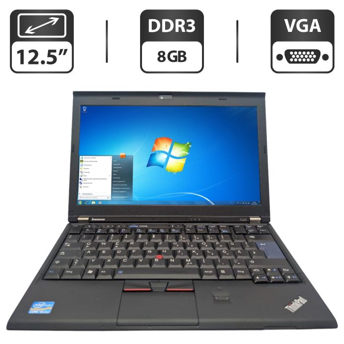 Нетбук Lenovo ThinkPad X220 / 12.5" (1366x768) TN / Intel Core i5-2520M (2 (4) ядра по 2.5 - 3.2 GHz) / 8 GB DDR3 / 500 GB HDD / Intel HD Graphics 3000 / WebCam б/в - зображення 1