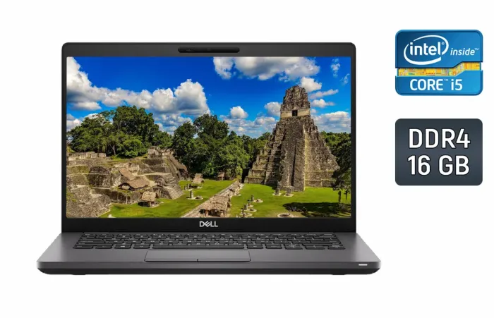 Ультрабук Dell Latitude 5400 / 14" (1920x1080) IPS / Intel Core i5-8365U (4 (8) ядра по 1.6 - 4.1 GHz) / 16 GB DDR4 / 256 GB SSD / Intel UHD Graphics / WebCam / HDMI б/в - зображення 1