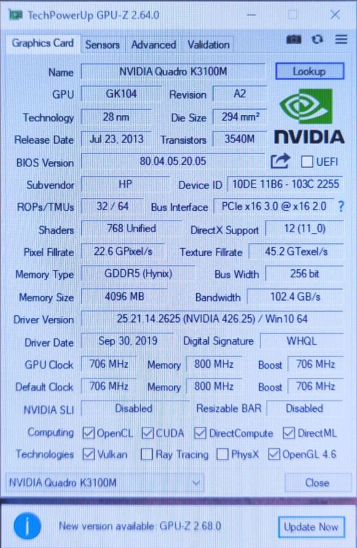 Мобільна робоча станція HP ZBook 17 G2 / 17,3" (1920x1080) TN / Intel Core i7-4810MQ (4 (8) ядра по 2,8 - 3,8 ГГц) / 32 ГБ DDR3 / 256 ГБ SSD / nVidia Quadro K3100M, 4 ГБ GDDR5, 256-біт / WebCam б/в - зображення 13