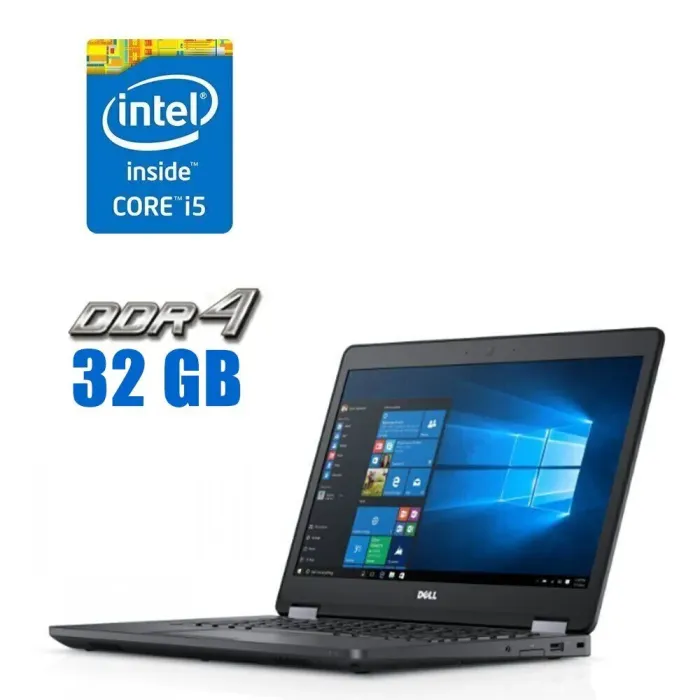 Ультрабук Б-клас Dell Latitude E5470 / 14" (1920x1080) TN / Intel Core i5-6440HQ (4 ядра по 2.6 - 3.5 GHz) / 32 GB DDR4 / 256 GB SSD M.2 / Intel HD Graphics 530 / WebCam / Win 10 Pro б/в - зображення 1
