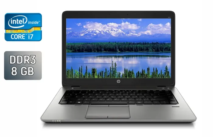 Ноутбук HP EliteBook 840 G1 / 14" (1366x768) TN / Intel Core i7-4600U (2 (4) ядра по 2.1 - 3.3 GHz) / 8 GB DDR3 / 240 GB SSD / AMD Radeon HD 8750M, 1 GB DDR3, 128-bit / WebCam / Fingerprint / Windows 10 б/в - зображення 1