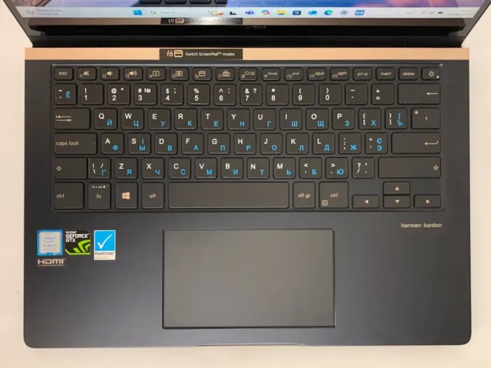 Ігровий ультрабук Б-клас Asus ZenBook Pro 14 UX480F / 14" (1920x1080) IPS / Intel Core i5-8265U (4 (8) ядра по 1.6 - 3.9 GHz) / 8 GB DDR4 / 256 GB SSD / nVidia GeForce GTX 1050 Max-Q, 2 GB GDDR5, 128-bit / WebCam / Win 11 Pro б/в - зображення 9