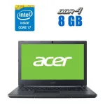 Ноутбук Б-клас Acer TravelMate P2410 / 14" (1920x1080) IPS / Intel Core i7-7500U (2 (4) ядра по 2.7 - 3.5 GHz) / 8 GB DDR4 / 256 GB SSD + 1000 GB HDD / Intel HD Graphics 620 / WebCam б/в