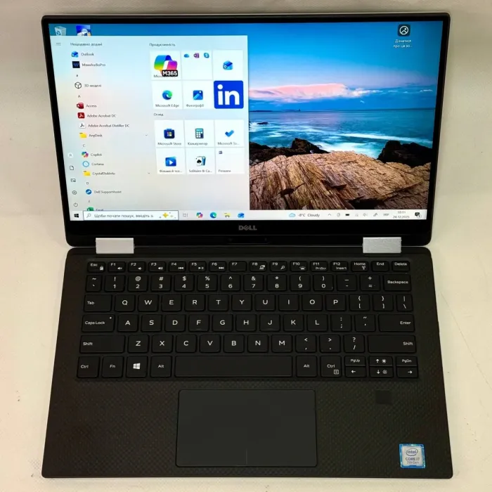 Ультрабук-трансформер Dell XPS 13 9365 2-in-1 / 13.3" (1920x1080) IPS Touch / Intel Core i7-7Y75 (2 (4) ядра по 1.3 - 3.6 GHz) / 16 GB DDR3 / 256 GB SSD / Intel HD Graphics 615 / WebCam / Windows 10 Home б/в - зображення 4