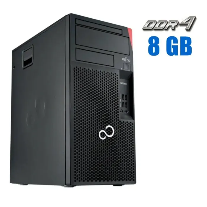 Комп'ютер Fujitsu Esprimo P558 E94+ Tower / Intel Pentium Gold G5600 (4 ядра по 3.9 GHz) / 8 GB DDR4 / 120 GB SSD / Intel UHD Graphics 630 б/в - зображення 1