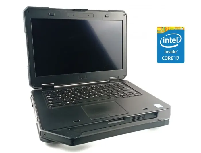 Захищений ноутбук Б-клас Dell Latitude 5414 Rugged / 14" (1366x768) TN / Intel Core i7-6600U (2 (4) ядра по 2.6 - 3.4 GHz) / 16 GB DDR4 / 256 GB SSD / Intel HD Graphics 520 / Win 10 Pro б/в - зображення 1