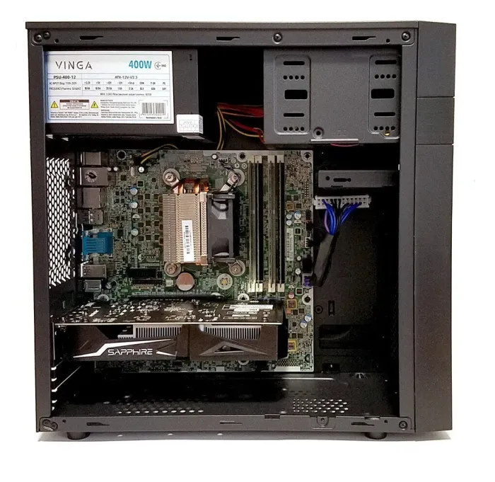 Ігровий ПК Vinga CS112B Tower NEW / Intel Xeon E3-1240 v3 (4 (8) ядра по 3.4 - 3.8 GHz) (аналог i7-4770) / 16 GB DDR3 / 256 GB SSD / AMD Radeon RX 460, 2 GB GDDR5, 128-bit б/в - зображення 4