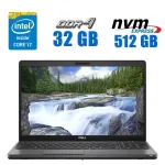 Ультрабук Б-клас Dell Latitude 5501 / 15.6" (1920x1080) TN / Intel Core i7-9850H (6 (12) ядра по 2.6 - 4.6 GHz) / 32 GB DDR4 / 512 GB SSD M.2 / Intel UHD Graphics 630 / WebCam / Win 10 Pro Lic б/в