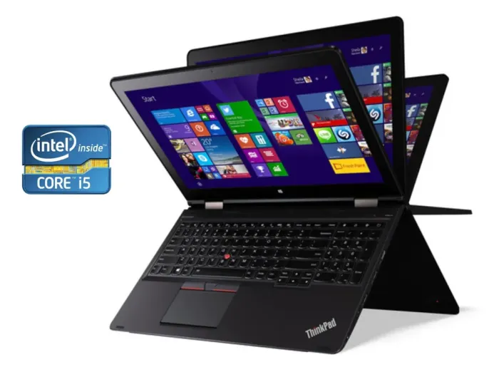 Ноутбук-трансформер Б-клас Lenovo ThinkPad S5 Yoga 15 / 15.6" (1920x1080) IPS Touch / Intel Core i5-5200U (2 (4) ядра по 2.2 - 2.7 GHz) / 8 GB DDR3 / 256 GB SSD / Intel HD Graphics 5500 / WebCam б/в - зображення 1