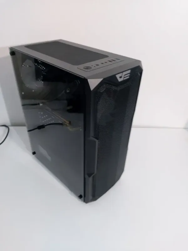 Комплект ПК: DarkFlash Aquarius Mesh Black Tower / Intel Core i5-7400 (4 ядра по 3.0 - 3.5 GHz) / 16 GB DDR4 / 250 GB SSD + 480 GB SSD / nVidia P106-100, 6 GB GDDR5, 192-bit / 300W + Монітор LG 24MB37PM-B / 24" (1920x1080) IPS + Мишка, кабелі підключе б/в - зображення 4
