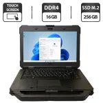 Захищений ноутбук Dell Latitude 5420 Rugged / 14" (1920x1080) IPS Touch / Intel Core i5-8350U (4 (8) ядра по 1,7 - 3,6 ГГц) / 16 ГБ DDR4 / 256 ГБ SSD M.2 / Intel UHD Graphics 620 / WebCam / Два АКБ б/в