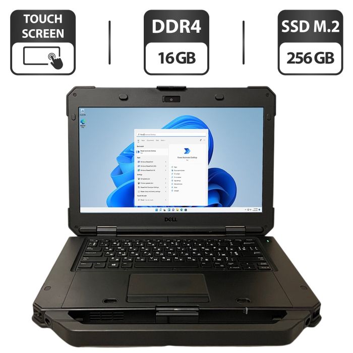 Захищений ноутбук Dell Latitude 5420 Rugged / 14" (1920x1080) IPS Touch / Intel Core i5-8350U (4 (8) ядра по 1,7 - 3,6 ГГц) / 16 ГБ DDR4 / 256 ГБ SSD M.2 / Intel UHD Graphics 620 / WebCam / Два АКБ б/в - зображення 1