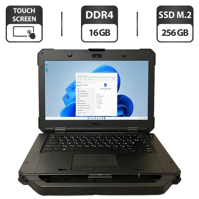 Захищений ноутбук Dell Latitude 5420 Rugged / 14" (1920x1080) IPS Touch / Intel Core i5-8350U (4 (8) ядра по 1,7 - 3,6 ГГц) / 16 ГБ DDR4 / 256 ГБ SSD M.2 / Intel UHD Graphics 620 / WebCam / Два АКБ б/в - зображення 1