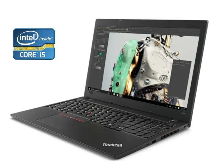 Ноутбук Б-клас Lenovo ThinkPad L580 / 15.6" (1920x1080) IPS / Intel Core i5-8250U (4 (8) ядра по 1.6 - 3.4 GHz) / 8 GB DDR4 / 256 GB SSD / Intel UHD Grphics 620 / WebCam / Win 10 Pro б/в - зображення 1