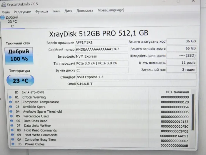 Ультрабук Б-клас Lenovo ThinkPad T470s / 14" (1920x1080) IPS / Intel Core i5-7300U (2 (4) ядра 2.6 - 3.5 GHz) / 16 GB DDR4 / 512 GB SSD / Intel HD Graphics 620 / WebCam / Два АКБ / Windows 11 Pro б/в - зображення 12