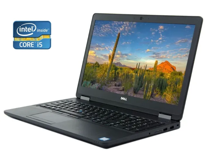 Ноутбук Dell Latitude E5570 / 15.6" (1366x768) TN / Intel Core i5-6300U (2 (4) ядра по 2.4 - 3.0 GHz) / 8 GB DDR4 / 128 GB SSD / Intel HD Graphics 520 / WebCam / Win 10 Pro б/в - зображення 1