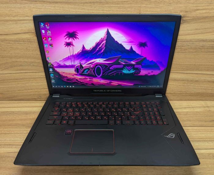 Ігровий ноутбук Б-клас Asus Strix GL702V / 17.3" (1920x1080) IPS / Intel Core i7-7700HQ (4 (8) ядра по 2.8 - 3.8 GHz) / 32 GB DDR4 / 512 GB SSD / nVidia GeForce GTX 1080, 8 GB GDDR5X, 256-bit / WebCam / HDMI / Windows 10 б/в - зображення 2