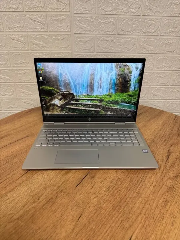 Ноутбук-трансформер Б-клас HP Envy 15m-cn0012dx / 15.6" (1920x1080) IPS Touch / Intel Core i7-8550U (4 (8) ядра по 1.8 - 4.0 GHz) / 12 GB DDR4 / 256 GB SSD / Intel UHD Graphics 620 / WebCam б/в - зображення 2