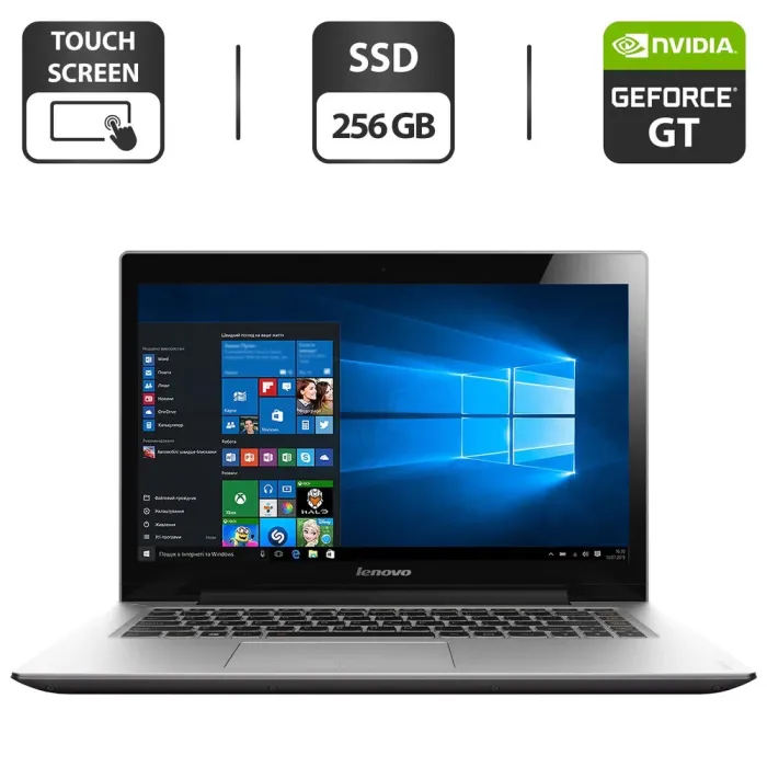 Ноутбук Б-класс Lenovo IdeaPad U430 / 14" TN Touch / Intel Core i7-4500U (2(4) ядра по 1.8-3 GHz) / 8GB DDR3 / 256GB SSD / GeForce GT 730M, 2GB GDDR3, 128-bit / WebCam / HDMI б/в - зображення 1