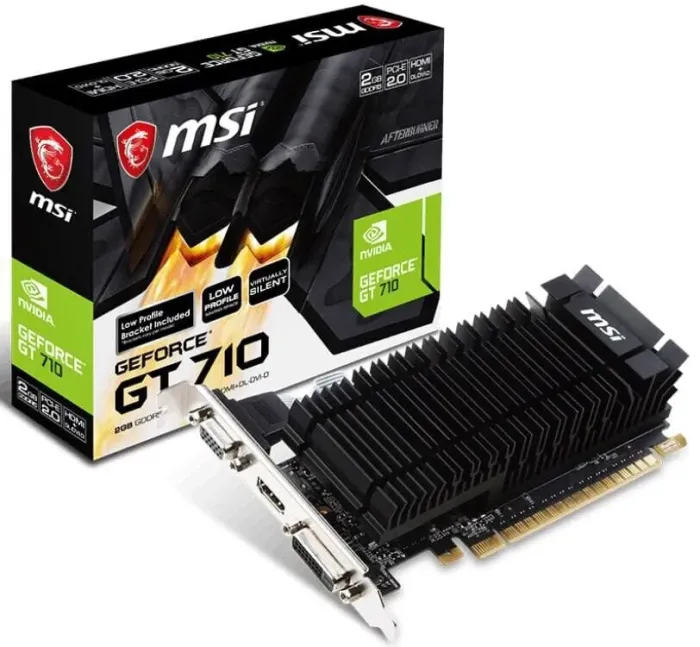 Дискретна відеокарта nVidia GeForce GT 710, 2 GB GDDR3, 64-bit / VGA, DVI, HDMI б/в - зображення 1