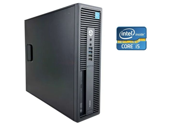 ПК HP ProDesk 600 G2 SFF / Intel Core i5-6500 (4 ядра по 3.2 -3.6 GHz) / 32 GB DDR4 / 1000 GB SSD / Intel HD Graphics 530 / DVD-ROM / Win 10 б/в - зображення 1