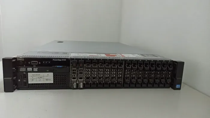 Сервер Dell PowerEdge R720 2U Rack / 2xIntel Xeon E5-2643 (4(8) ядра по 3.3-3.5GHz) / 64GB DDR3 / 2x 450GB HDD / iRMC S3 Graphics / Два блока живлення 750W б/в - зображення 2