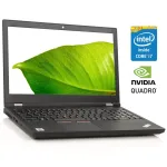 Мобільна робоча станція Б-класу Lenovo ThinkPad P15 Gen 1 / 15.6" (1920x1080) IPS / Intel Core i7-8850H (6 (12) ядер по 2,6 - 4,3 ГГц) / 16 ГБ DDR4 / 256 ГБ SSD NVMe / nVidia Quadro P1000, 4 ГБ GDDR5, 128-біт / WebCam б/в