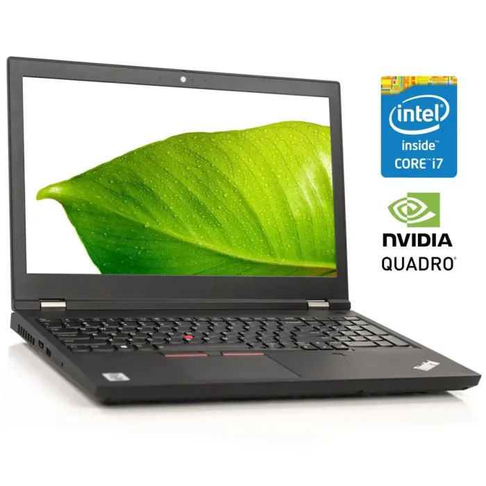 Мобільна робоча станція Б-класу Lenovo ThinkPad P15 Gen 1 / 15.6" (1920x1080) IPS / Intel Core i7-8850H (6 (12) ядер по 2,6 - 4,3 ГГц) / 16 ГБ DDR4 / 256 ГБ SSD NVMe / nVidia Quadro P1000, 4 ГБ GDDR5, 128-біт / WebCam б/в - зображення 1