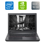 Мобільна робоча станція Б-класу Fujitsu Celsius H780 / 15.6" (1920x1080) IPS / Intel Core i7-8750H (6 (12) ядер по 2.2 - 4.1 GHz) / 16 GB DDR4 / 512 GB SSD / nVidia Quadro P600, 4 GB GDDR5, 128-bit / VGA / HDMI / USB Type-C б/в