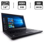 Ноутбук Lenovo ThinkPad T440 / 14" (1600x900) TN / Intel Core i5-4200U (2 (4) ядра по 1.6 - 2.6 GHz) / 8 GB DDR3 / 240 GB SSD / Intel HD Graphics 4400 / WebCam б/в