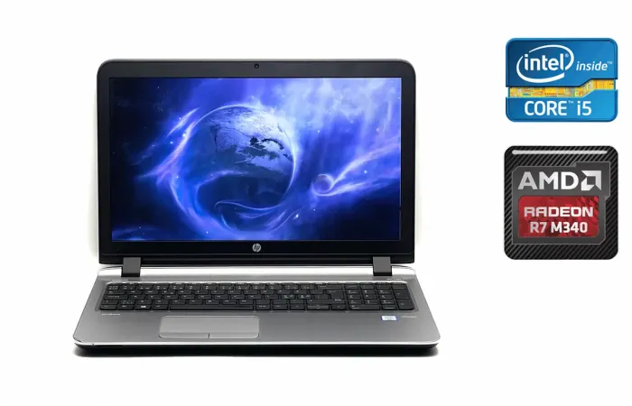 Ноутбук Б-клас HP ProBook 450 G3 / 15.6" (1366x768) TN / Intel Core i5-6200U (2 (4) ядра по 2.3 - 2.8 GHz) / 8 GB DDR3 / 256 GB SSD / AMD Radeon R7 M340, 2 GB DDR3, 64-bit / WebCam / Fingerprint / Windows 10 б/в - зображення 1