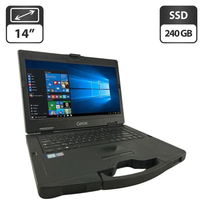 Напівзахищений ноутбук Getac S410 / 14" (1366x768) TN / Intel Core i5-6200U (2 (4) ядра по 2,3 - 2,8 ГГц) / 8 ГБ DDR3 / 240 ГБ SSD / Intel UHD Graphics 620 б/в - зображення 1