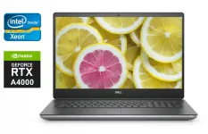 Мобільна робоча станція Dell Precision 7760 / 17.3" (3840x2160) IPS / Intel Xeon W-11855M (6 (12) ядер по 3.2 - 4.9 GHz) / 32 GB DDR4 / 1000 GB SSD / nVidia RTX A4000, 8 GB GDDR6, 256-bit / WebCam / Windows 11 б/в