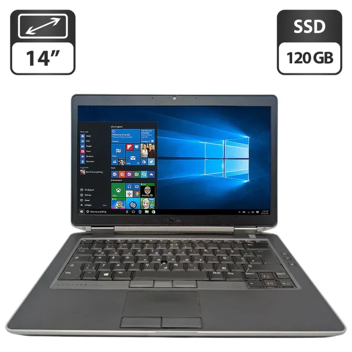 Ноутбук Dell Latitude E6430s / 14" (1366x768) TN / Intel Core i5-3340M (2 (4) ядра по 2.7 - 3.4 GHz) / 6 GB DDR3 / 120 GB SSD / Intel HD Graphics 4000 / WebCam / DVD-ROM б/в - зображення 1